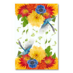 Indigo Bunting Floral Scarf - Image 2